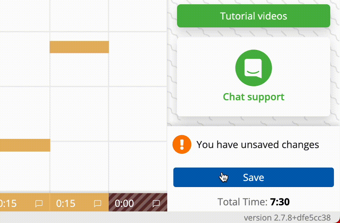 Save a timesheet
